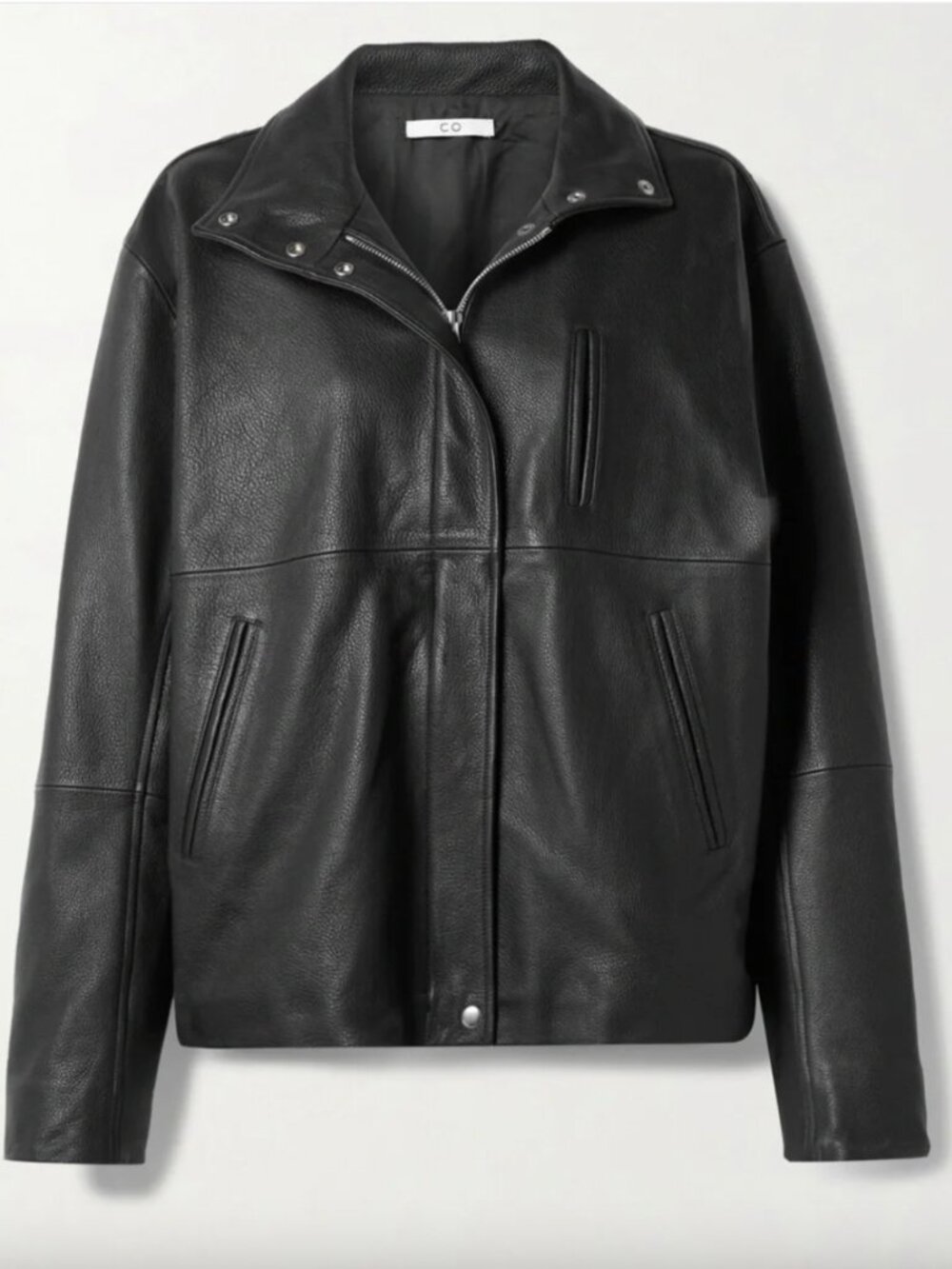 Co Collection Oversized Leather Jacket, Size Medium